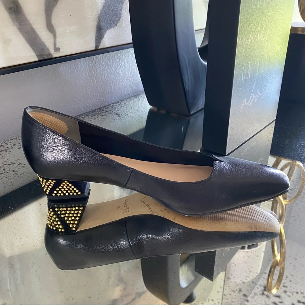 J. Renee Black Heels with Gold Bead Accents - Picture 8 of 8
